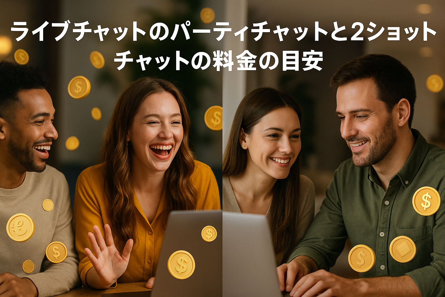 ライブチャットのパーティチャットと2ショットチャットの料金の目安