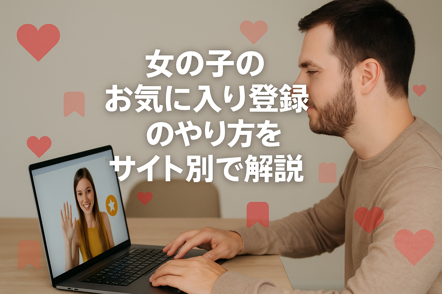 女の子のお気に入り登録のやり方をサイト別で解説