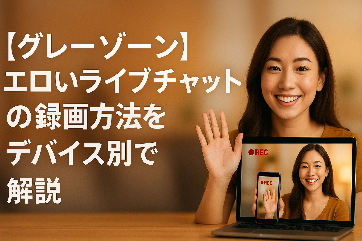 【グレーゾーン】エロいライブチャットの録画方法をデバイス別で解説