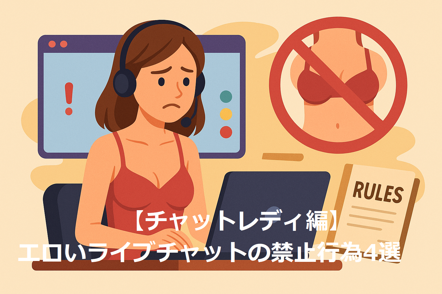 【チャットレディ編】エロいライブチャットの禁止行為4選