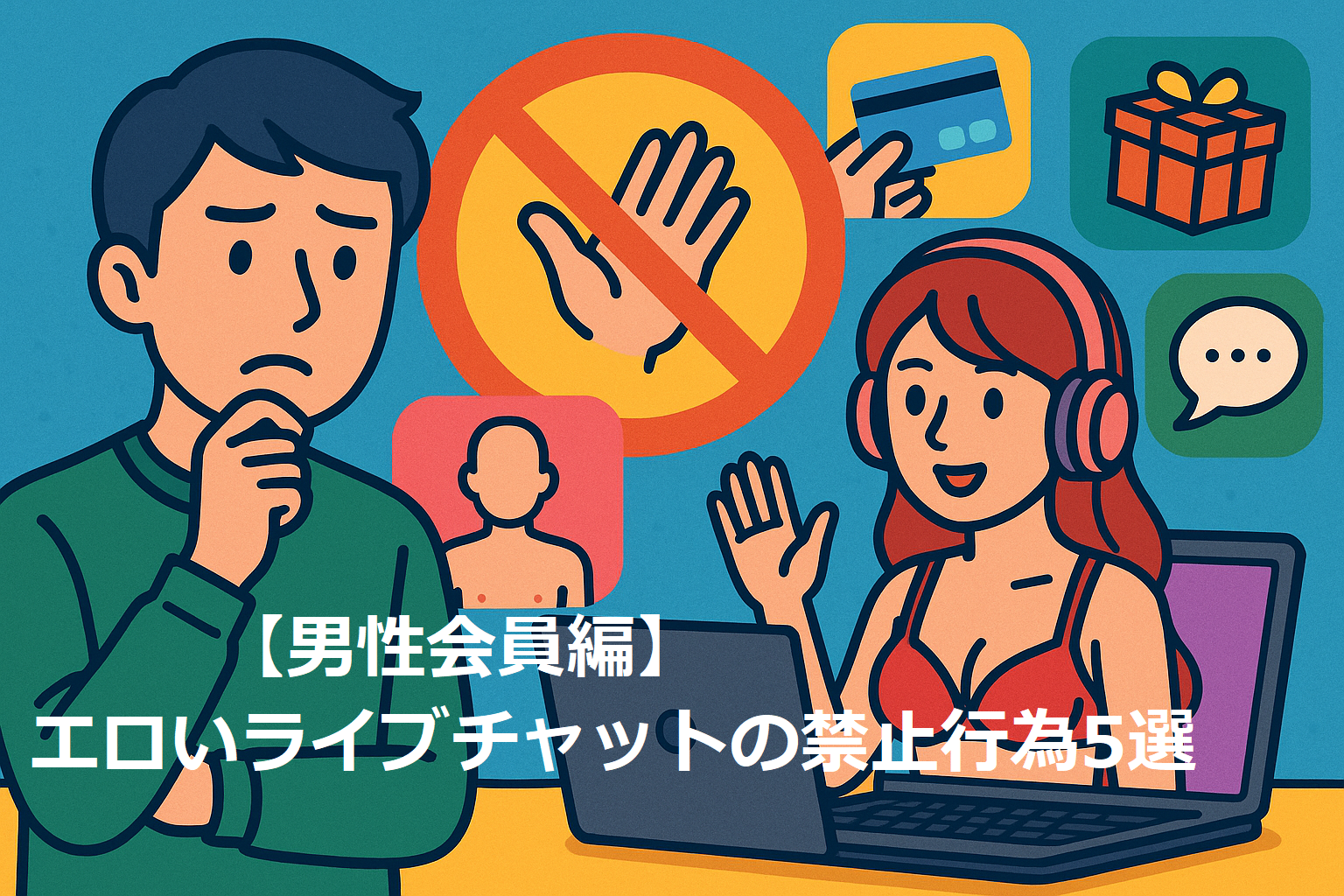 【男性会員編】エロいライブチャットの禁止行為5選
