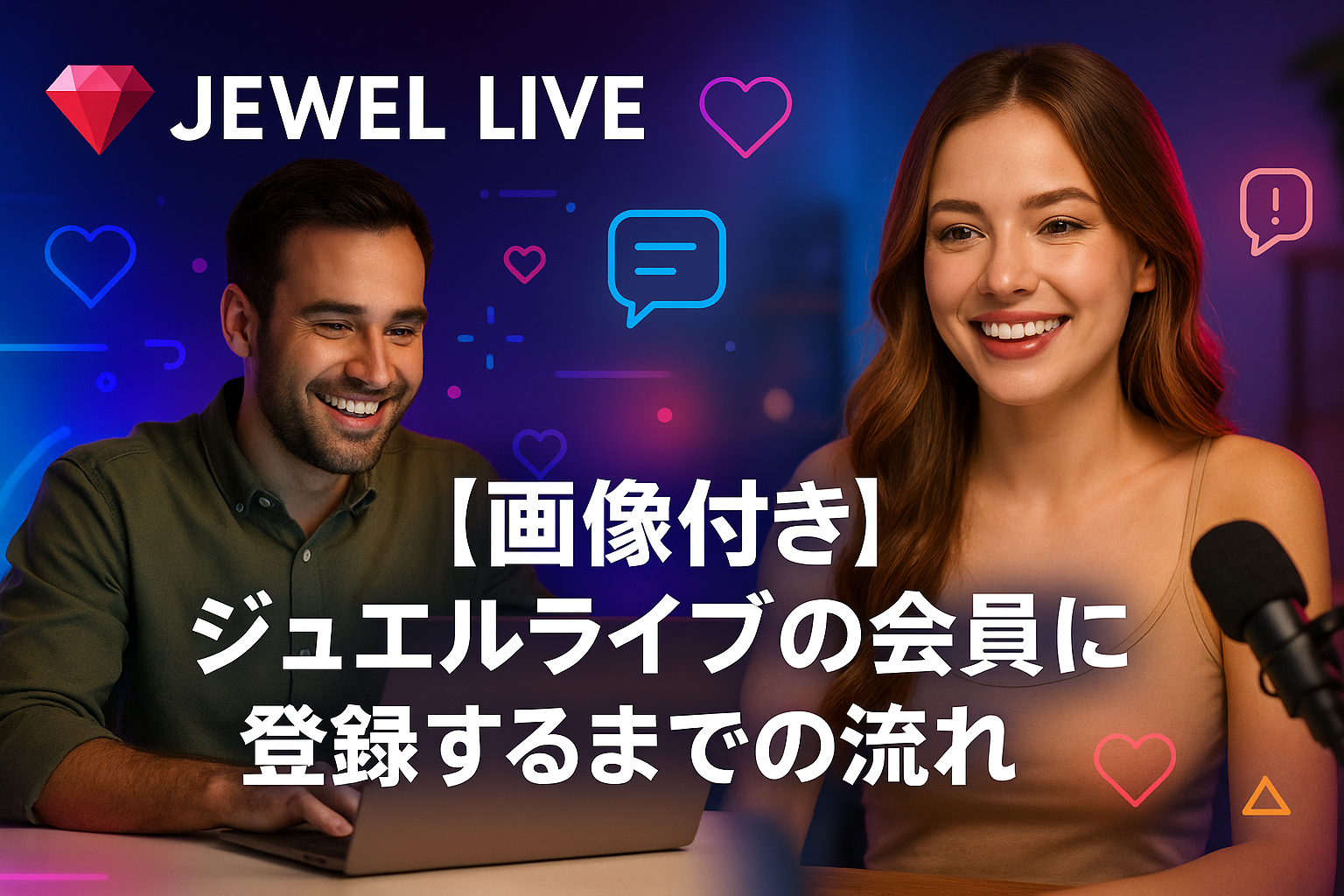 【画像付き】ジュエルライブの会員に登録するまでの流れ