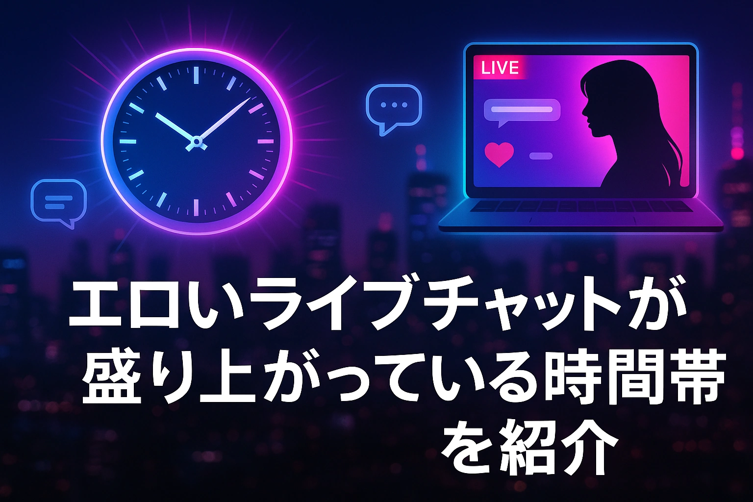 エロいライブチャットが盛り上がっている時間帯を紹介