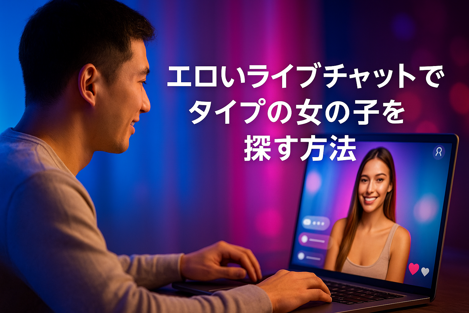 エロいライブチャットでタイプの女の子を探す方法