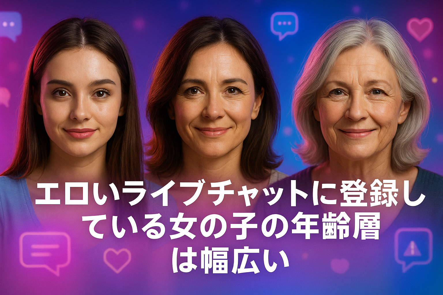 エロいライブチャットに登録している女の子の年齢層は幅広い