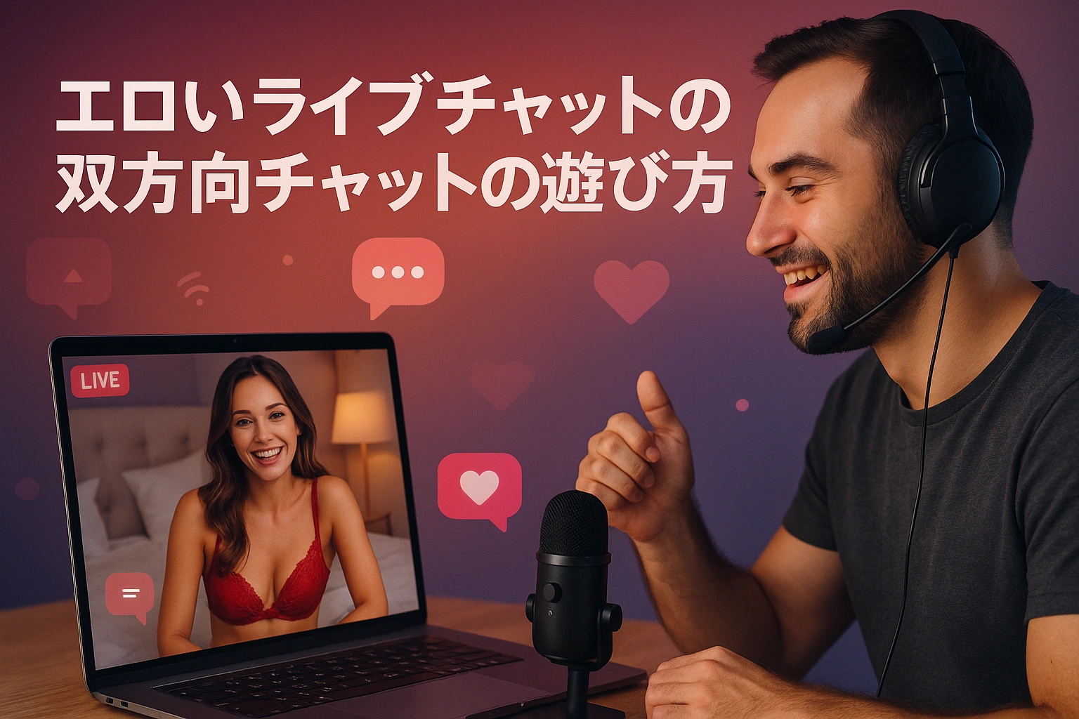 エロいライブチャットの双方向チャットの遊び方