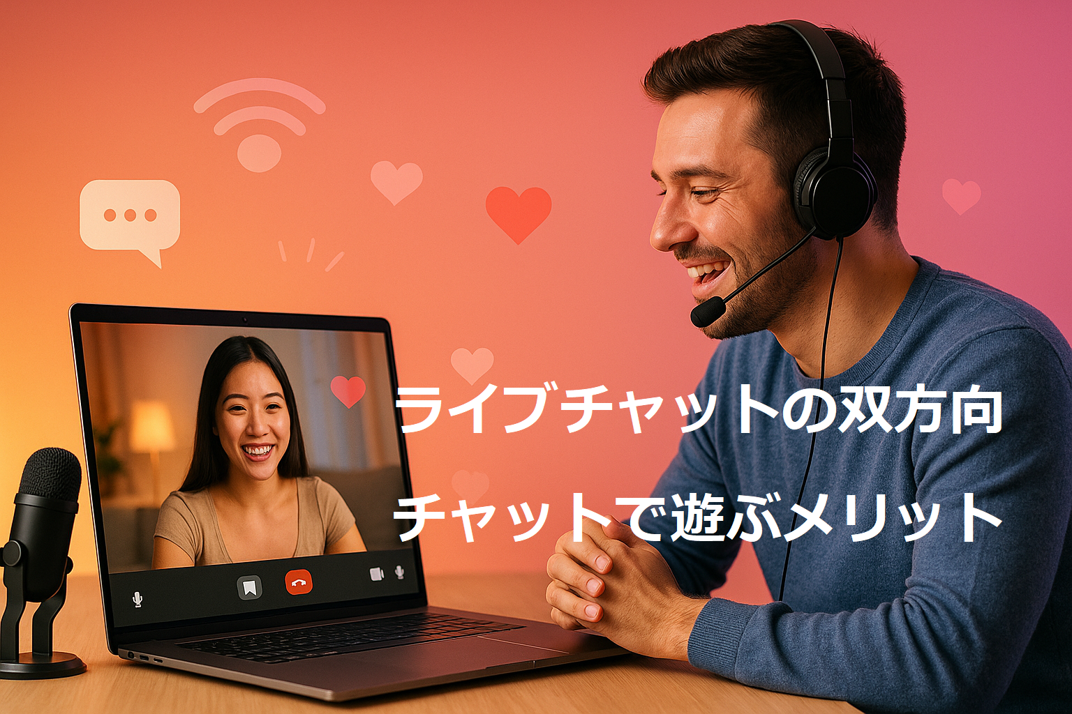 ライブチャットの双方向チャットで遊ぶメリット