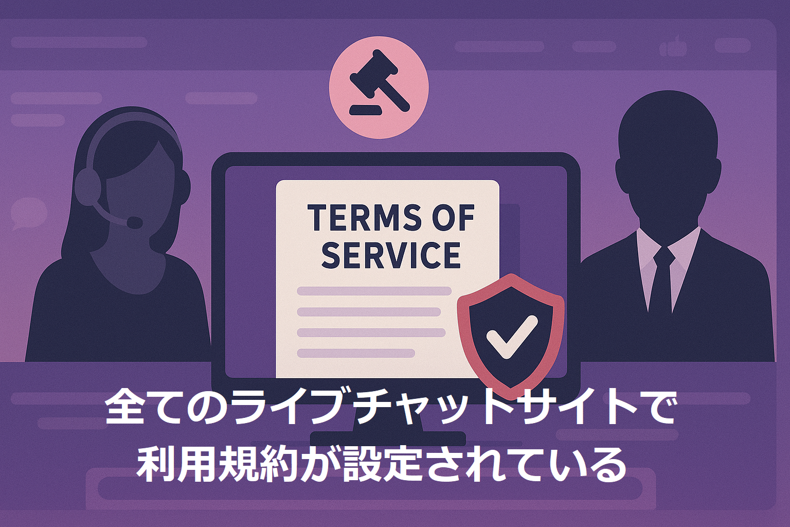 全てのライブチャットサイトで利用規約が設定されている