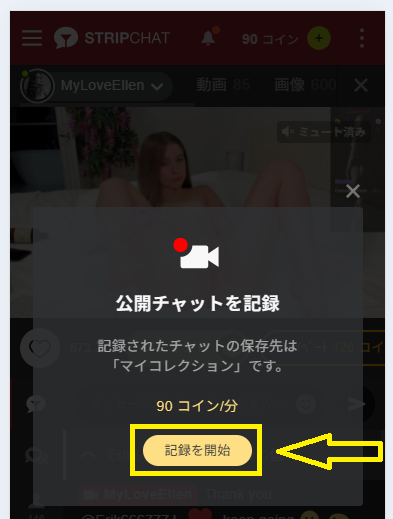 公開チャットを記録