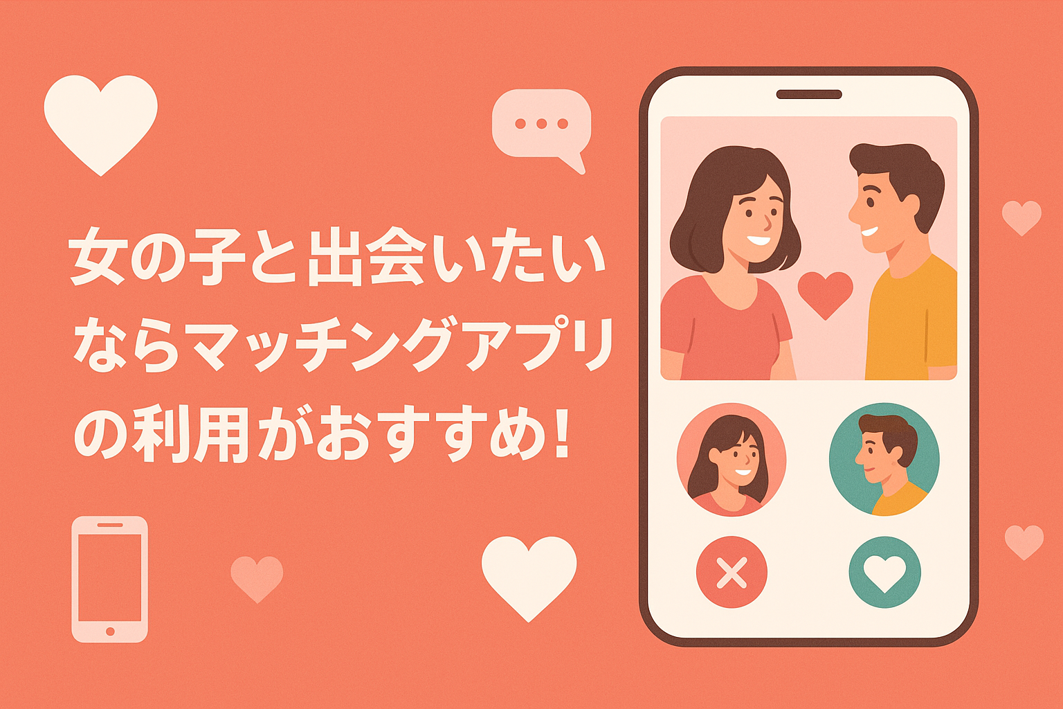 女の子と出会いたいならマッチングアプリの利用がおすすめ！