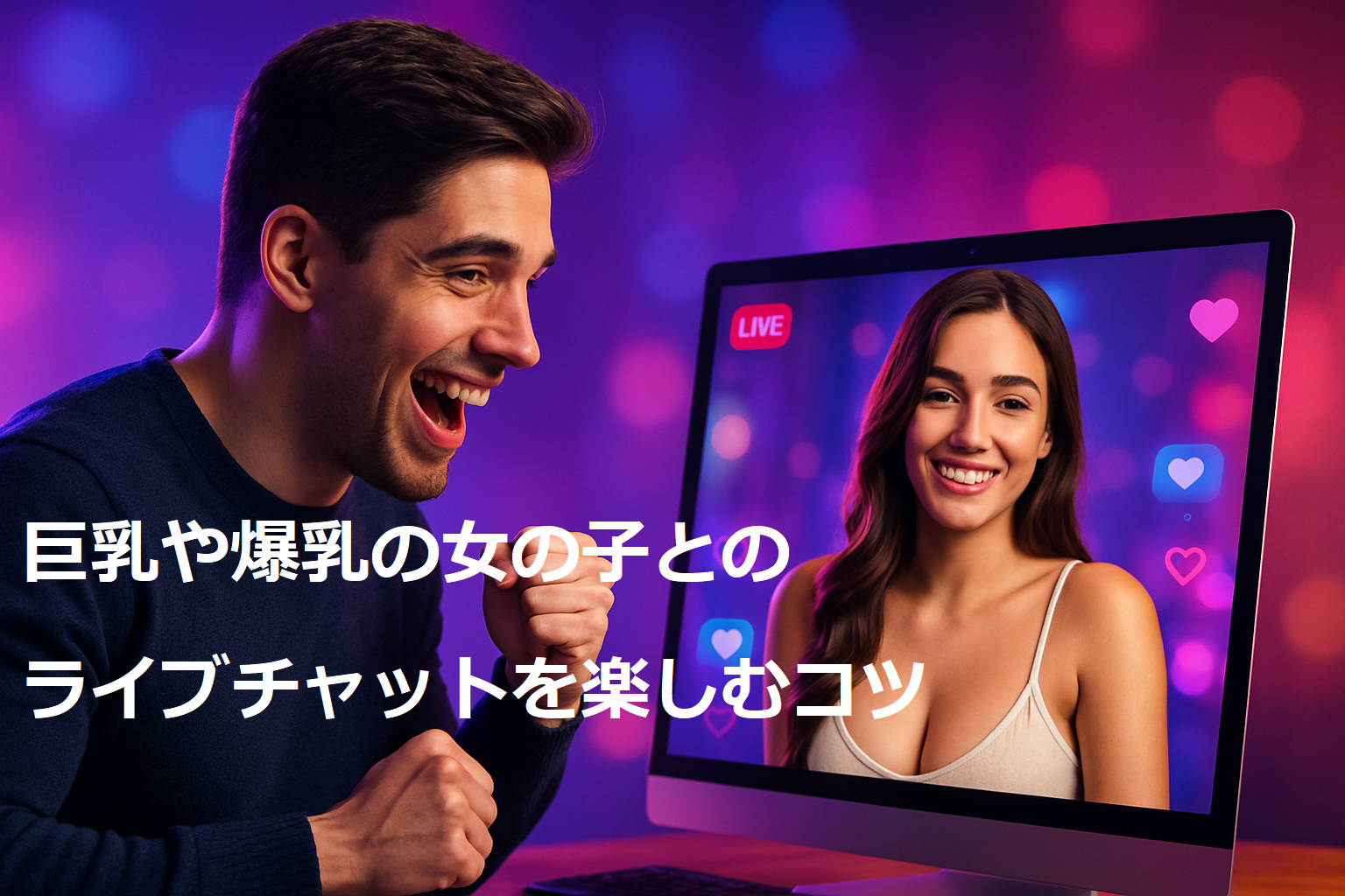 巨乳や爆乳の女の子とのライブチャットを楽しむコツ