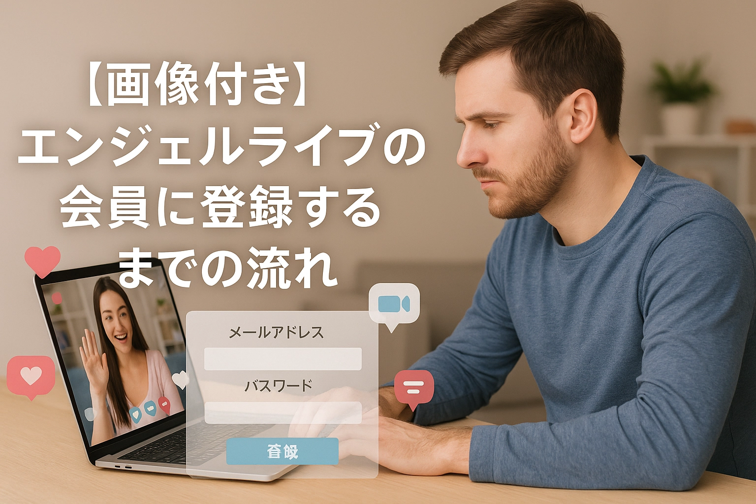 【画像付き】エンジェルライブの会員に登録するまでの流れ