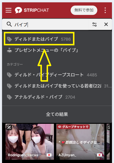 ディルドまたはバイブ