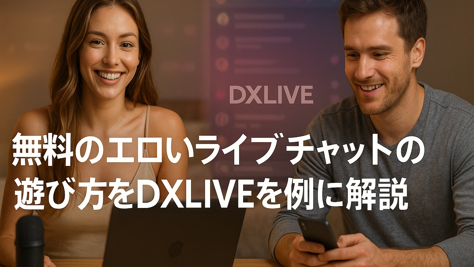無料のエロいライブチャットの遊び方をDXLIVEを例に解説