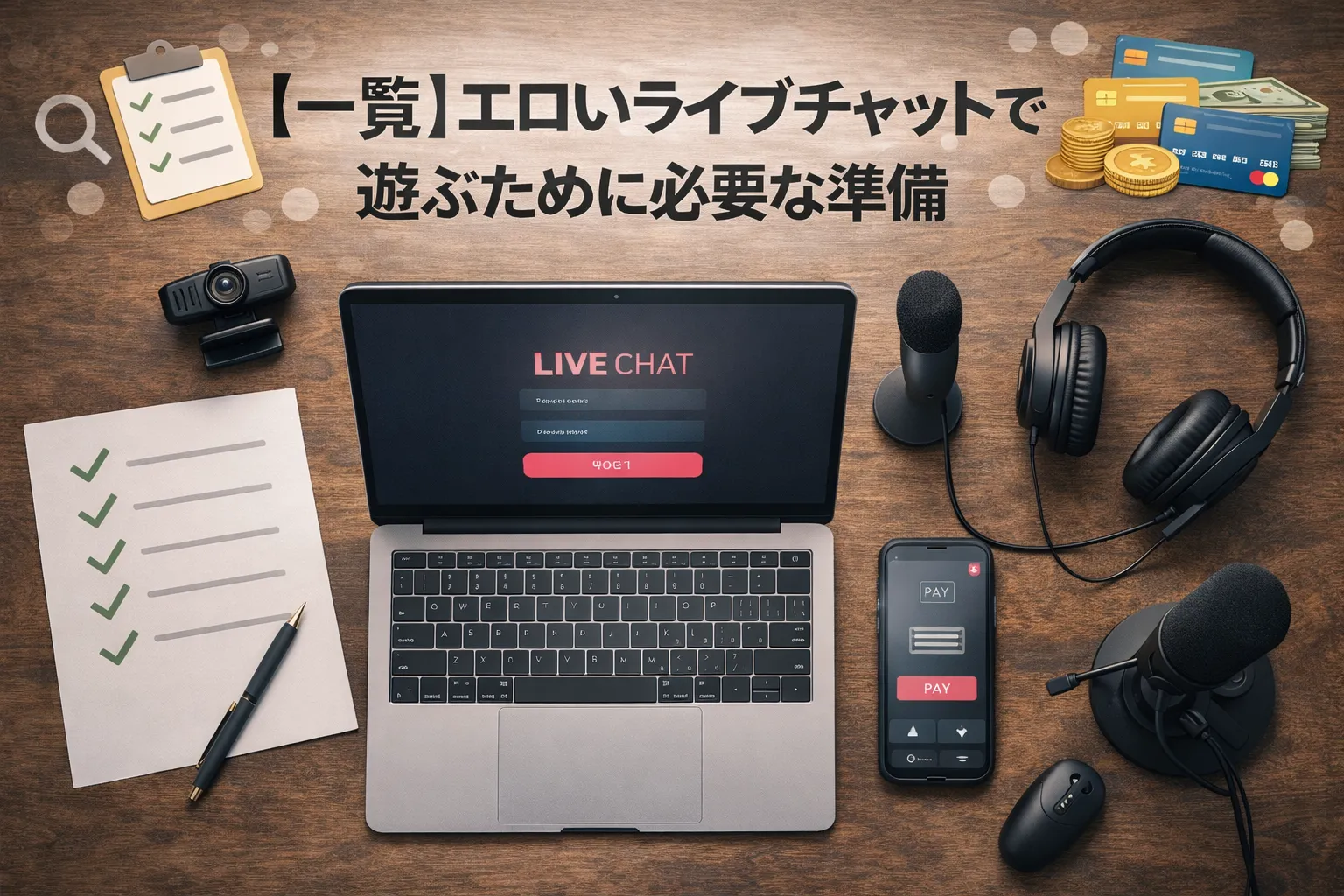 【一覧】エロいライブチャットで遊ぶために必要な準備