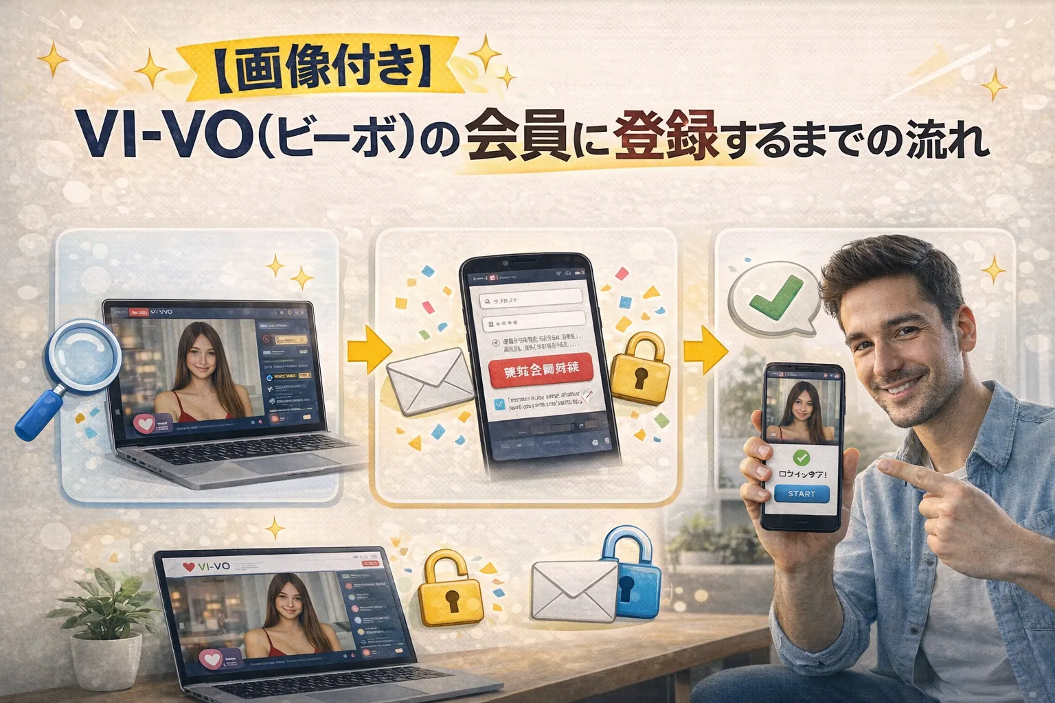 【画像付き】VI-VO（ビーボ）の会員に登録するまでの流れ