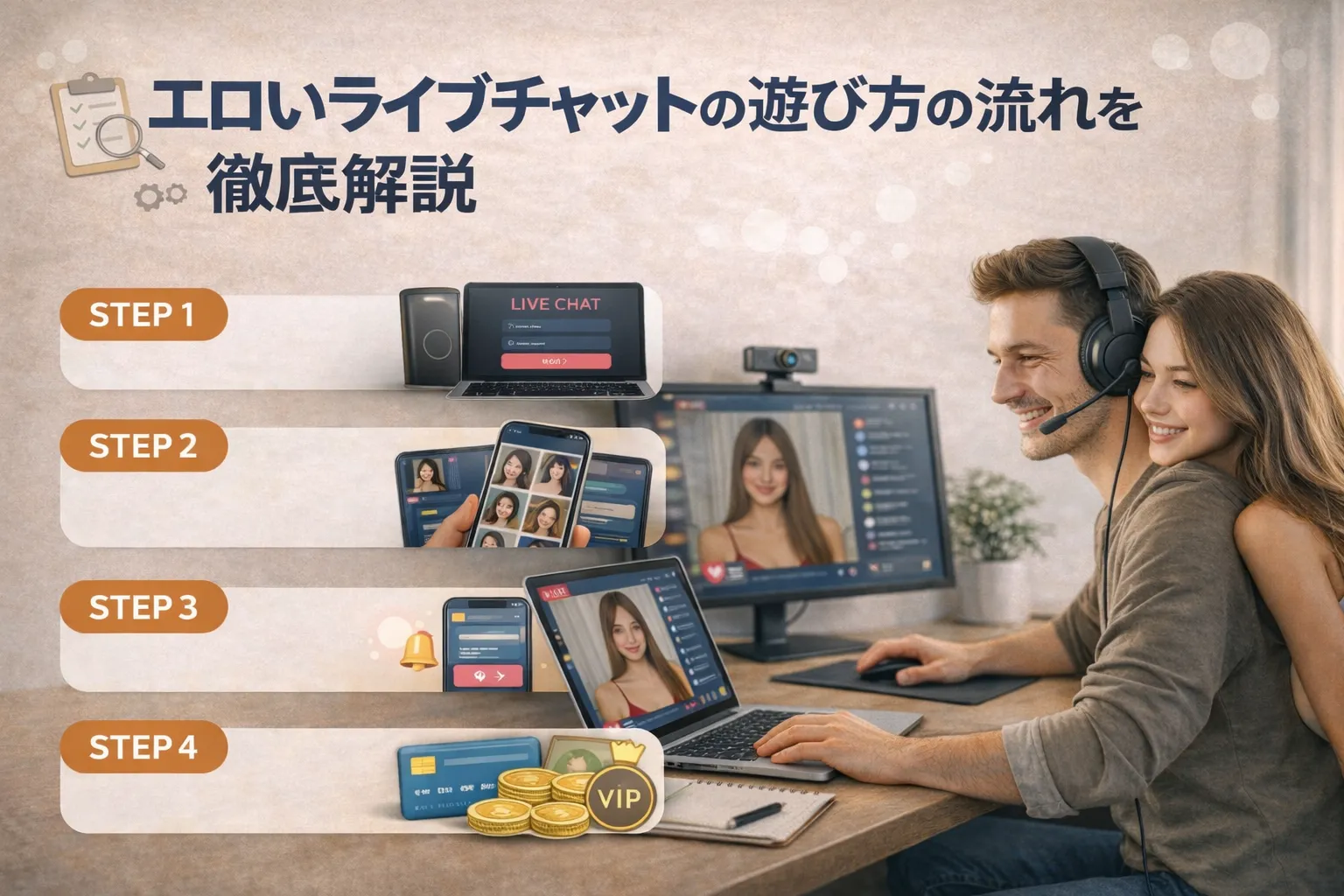 エロいライブチャットの遊び方の流れを徹底解説