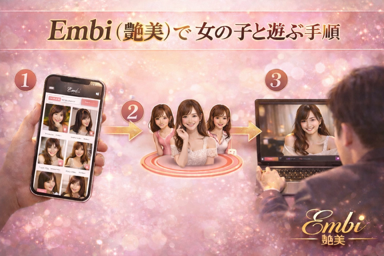 Embi（艶美）で女の子と遊ぶ手順