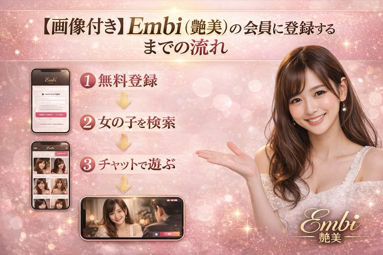 【画像付き】Embi（艶美）の会員に登録するまでの流れ