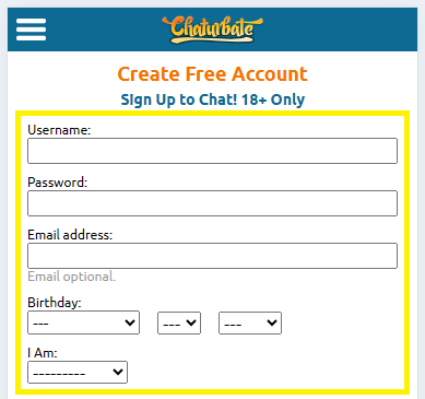 Chaturbateの会員に登録するまでの流れ