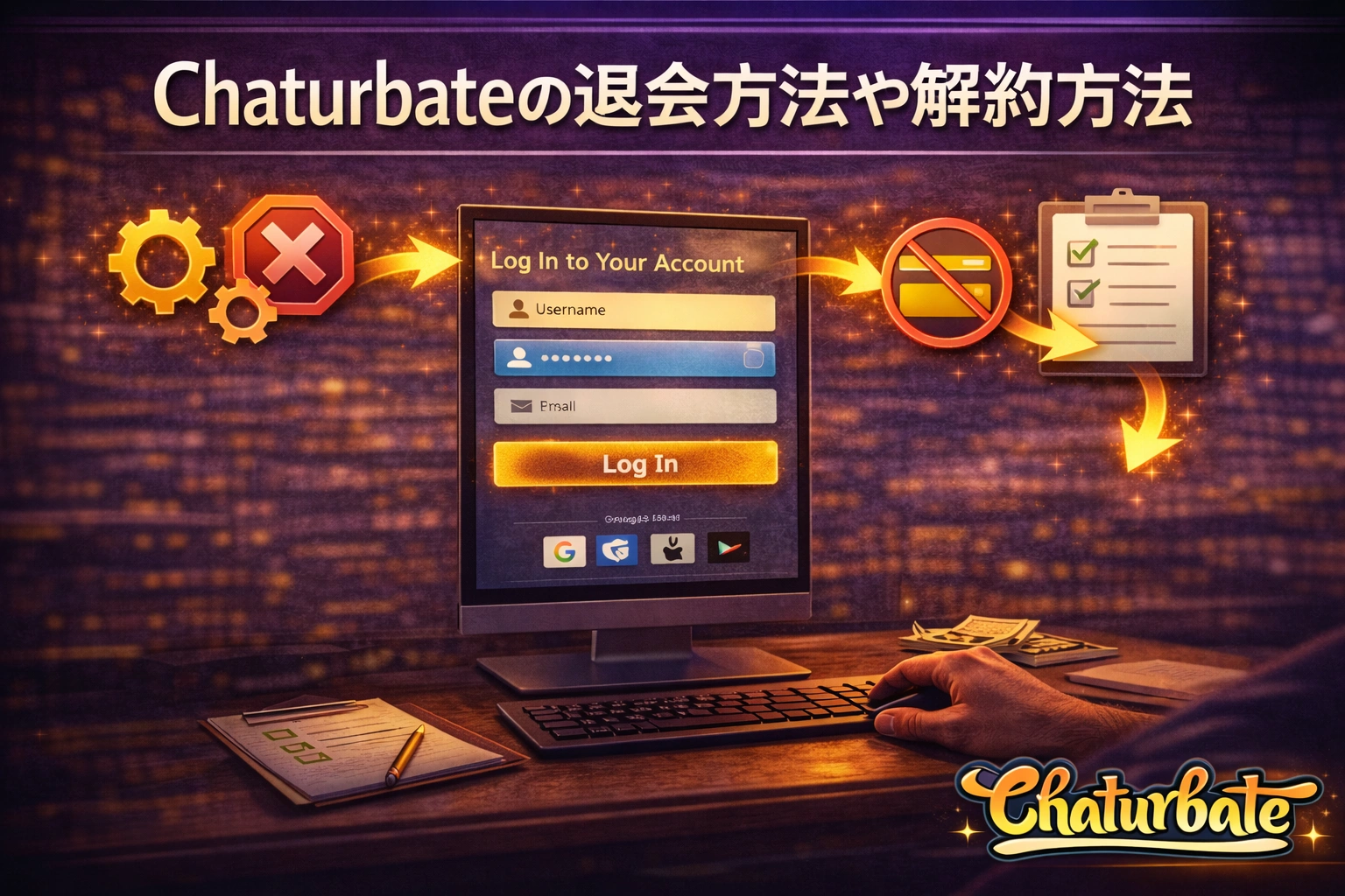 Chaturbateの退会方法や解約方法