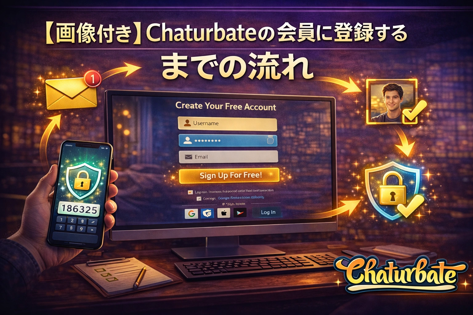【画像付き】Chaturbateの会員に登録するまでの流れ